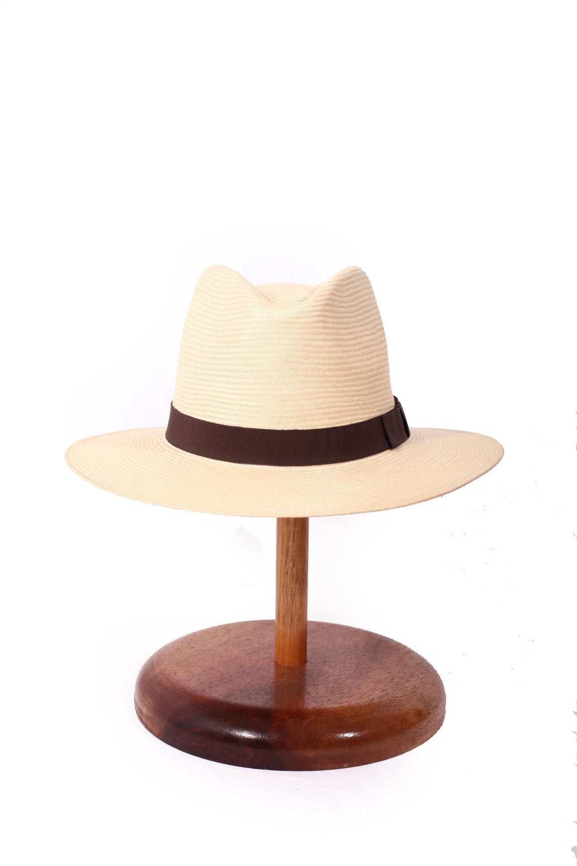 Maya Neumann Panama Style Hat (Brown Grosgrain Is Out Of Stock)