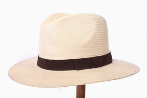 Maya Neumann Panama Style Hat (Brown Grosgrain Is Out Of Stock)